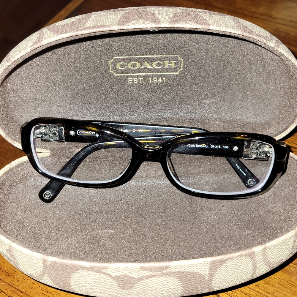 Authentic Prescription Coach Glasses with Coach Case.